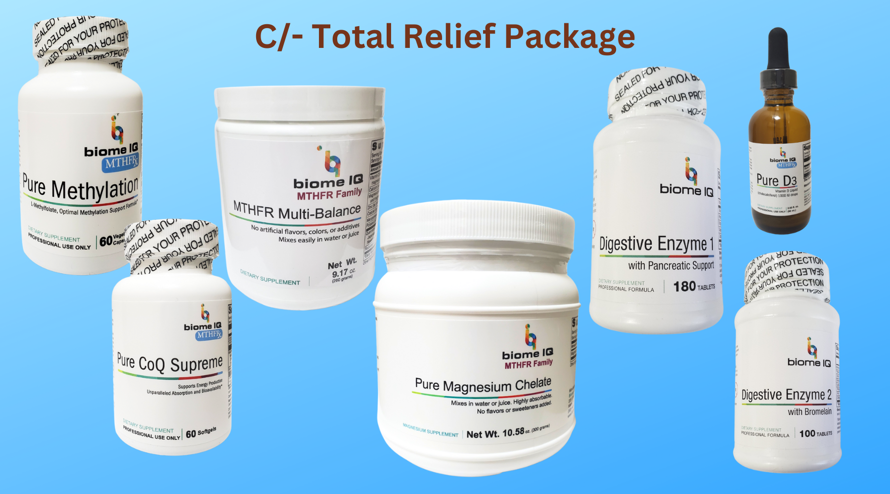 C/- Total Relief Package (Multi-Balance, PM, P-COQ-S, P-D3, DE1, DE2, PM-Chelate) 10% Descuento