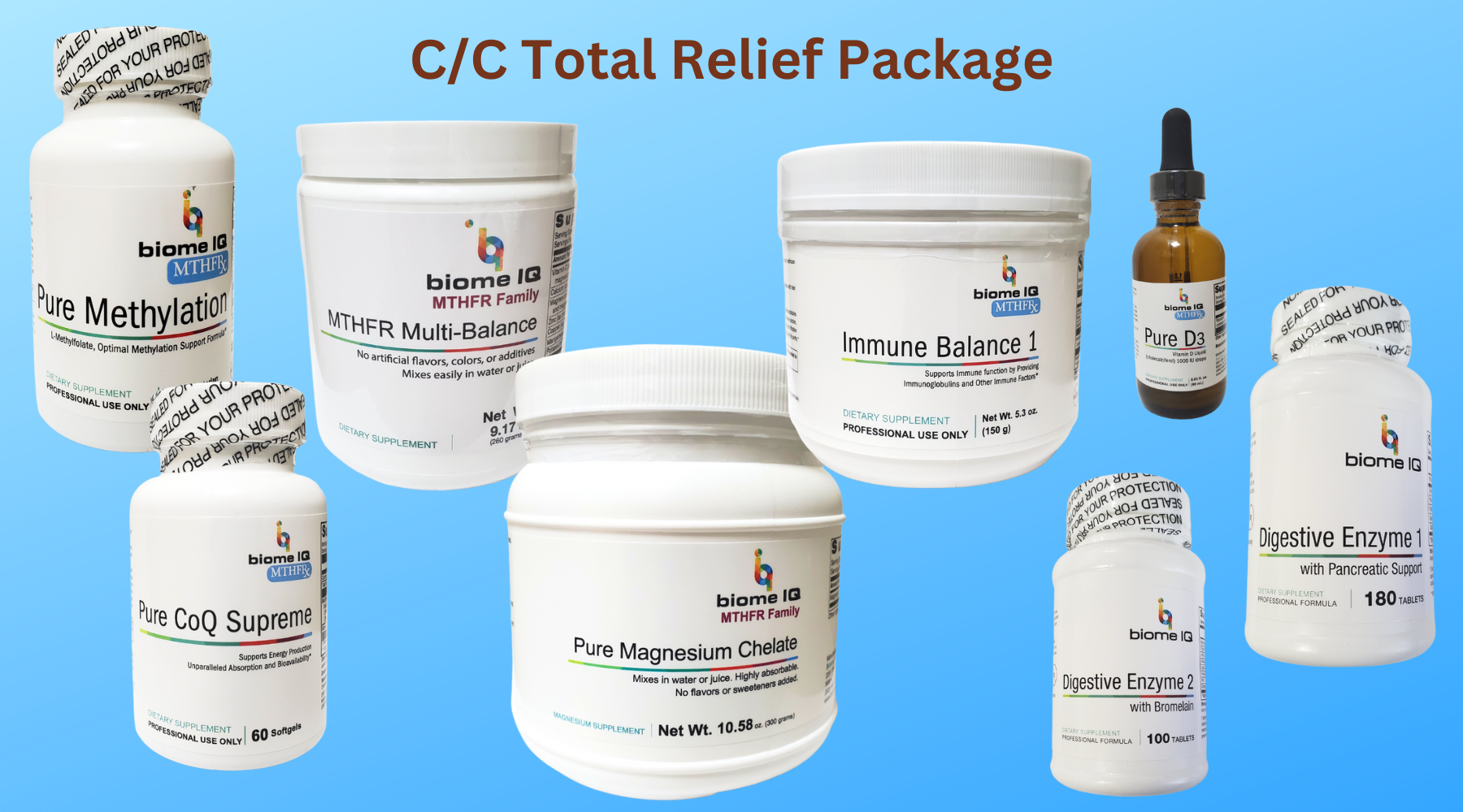 C/C Total Relief Package (Multi-Balance, PM, P-COQ-S, IB1, P-D3, DE1, DE2, PM-Chelate) 10% Descuento