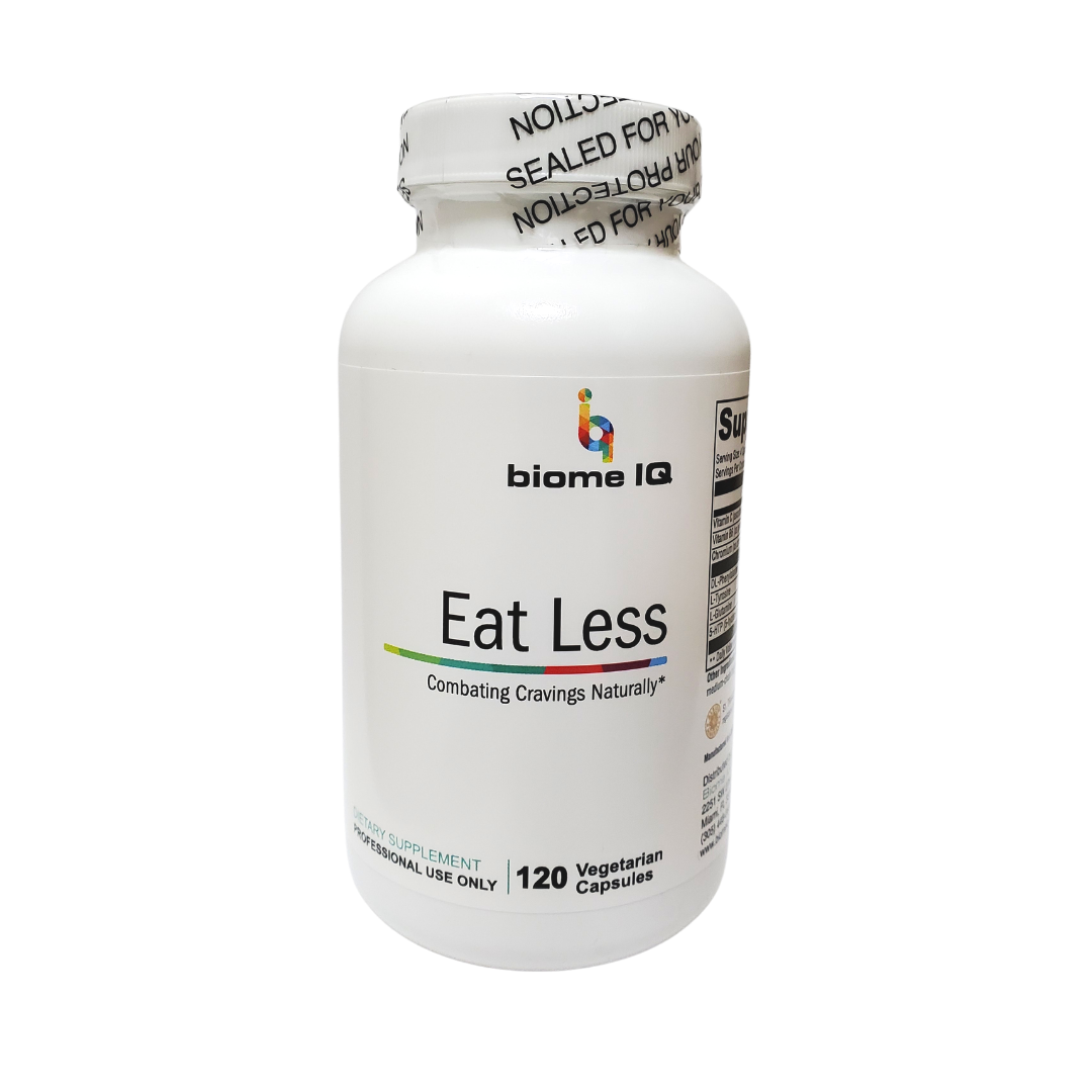 Eat Less mejora el estado de ánimo, aumenta la energía y ayuda a controlar el apetito y los antojos de grasas y carbohidratos. Eat Less utiliza aminoácidos esenciales para apoyar la producción de neurotransmisores y combatir los antojos de forma natural. Los aminoácidos potencian el sistema nervioso, ayudan a mantener regulados el apetito, las emociones, el sueño y el rendimiento cognitivo. Por ejemplo, Eat Less utiliza 5HTP, que es un precursor de la serotonina, lo que significa que ayuda a regular la serotonina y a mantener niveles saludables.